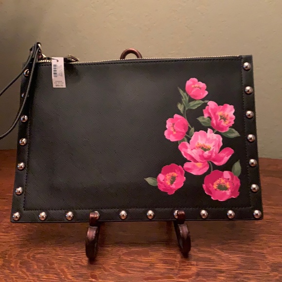 White House Black Market Large Clutch/Pouch With Wristlet Strap